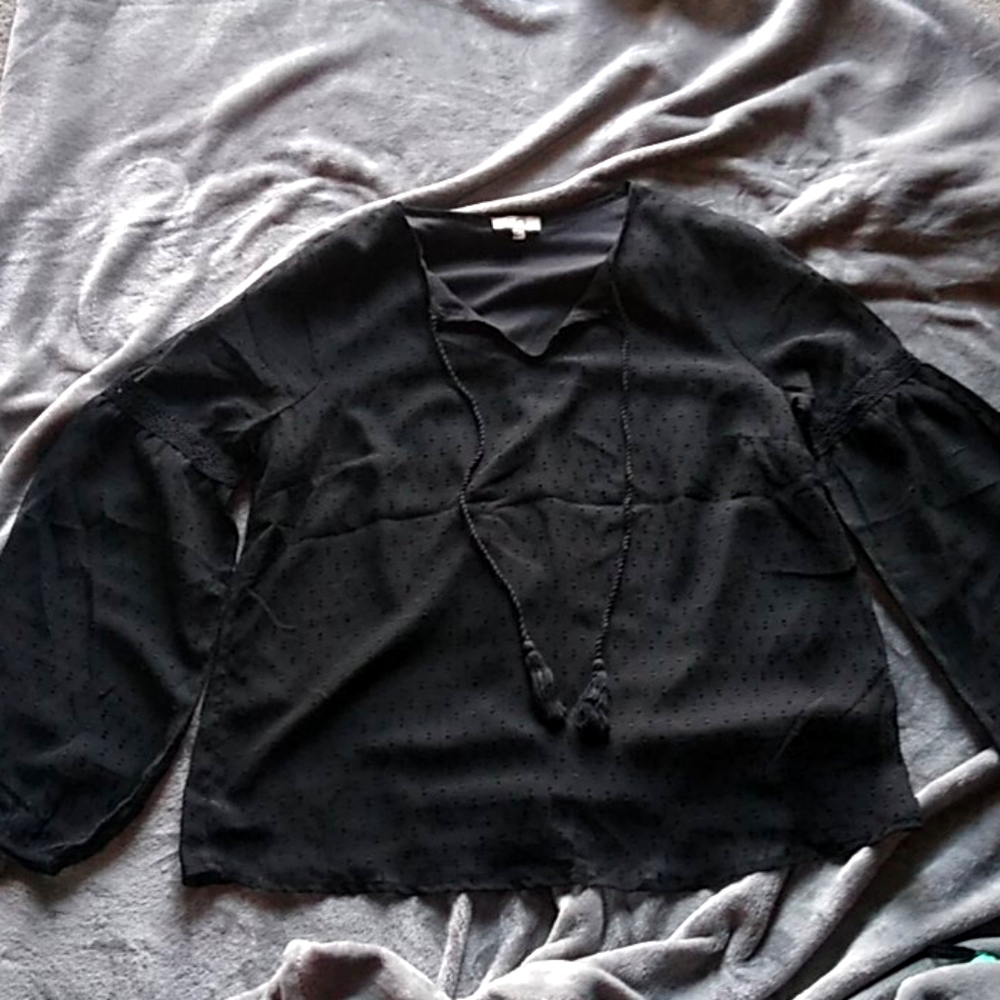 Black long-sleeve tunic